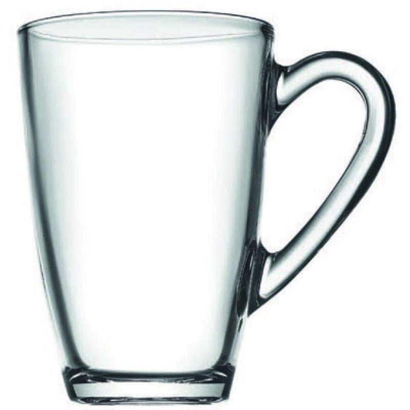 Incrizma Glassware Classic Glass Coffee Tea Mug - 320 ml, Solid Glass Tea Cup, Tea Mugs with Handle, Hot Or Cold Drinks, Set of 2 - Image 3