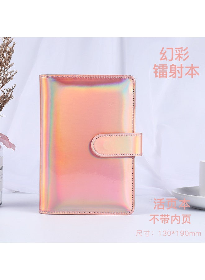 Dimension Stationery Korea Girl's Heart Macaron Loose-leaf Notebook Pu Hand Account Book Notebook Hand Account Book Travel Book - Image 1