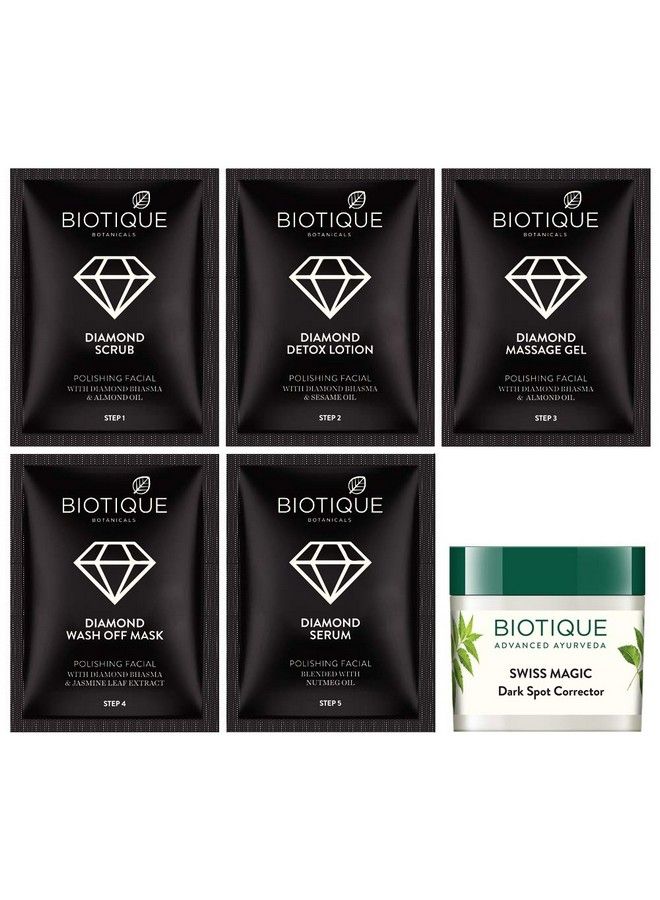 Biotique Diamond Instant Bright & Radiant Complexion Facial Kit 65G (Pack Of 2) - Image 4