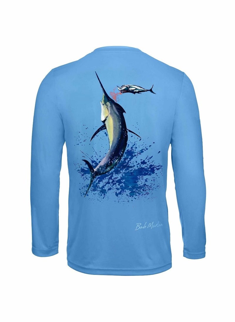 Bob Marlin Performance Shirt Bazaruto Blue-Small - Image 1