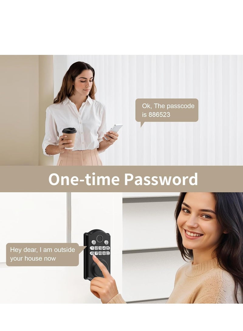 قفل باب دخول بدون مفتاح - أقفال أبواب ببصمة الإصبع مع التحكم في التطبيق - مزلاج ذكي للأبواب الأمامية - أمان بيومتري، قفل تلقائي بلمسة واحدة، مقاوم للماء IP54، سهل التركيب - Image 5