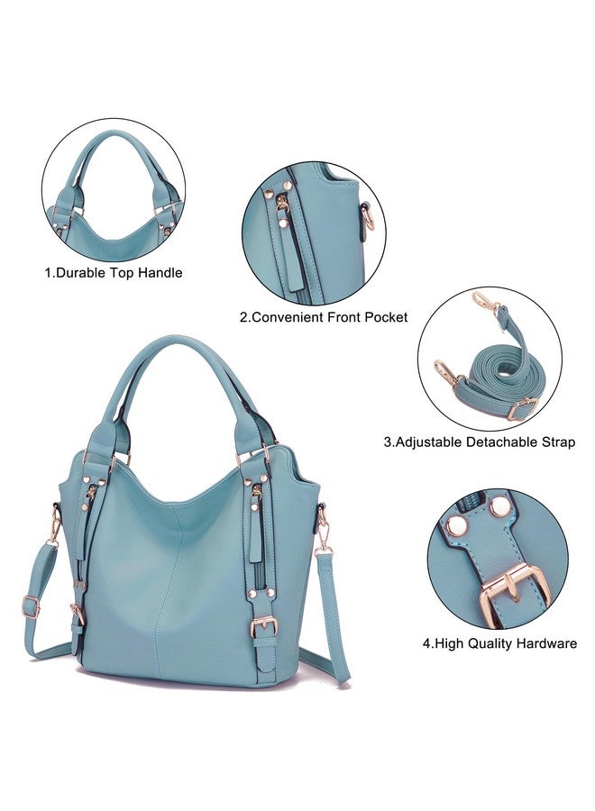 سوبر ويلتون مجموعة حقائب يد نسائية من سوبرويلتون، حقيبة كتف كبيرة، حقيبة كروس بودي من جلد البولي يوريثان، مجموعة من 4 قطع - Image 2