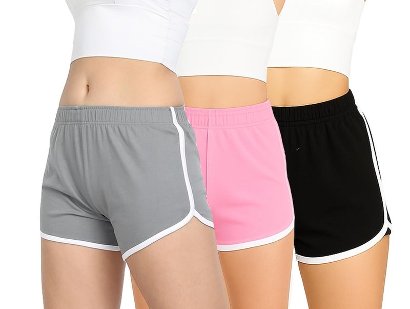 ICEDIVE Women Cotton Blend Shorts,Multicolour, Pack of 3 (in, Alpha, M, Regular, Multi3) - Image 1