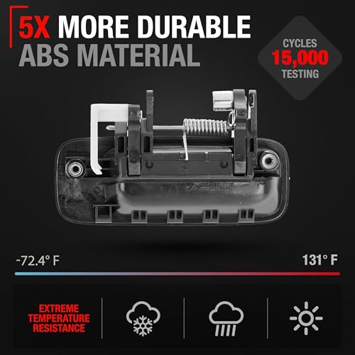 T1A Exterior Rear Driver Door Handle Replacement Compatible with 19972001 Toyota Camry Smooth Black Plastic OEM 6924033030 - Image 5