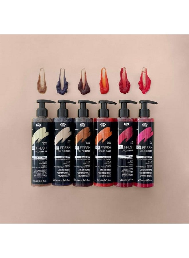 Lisap Refresh Camellia Oil Color Depositing Conditioner Mask, Gloss Treatment for Dry Damaged or Color Treated Hair, Treatment for Repair, 8.45 oz - Chocolate - Image 2