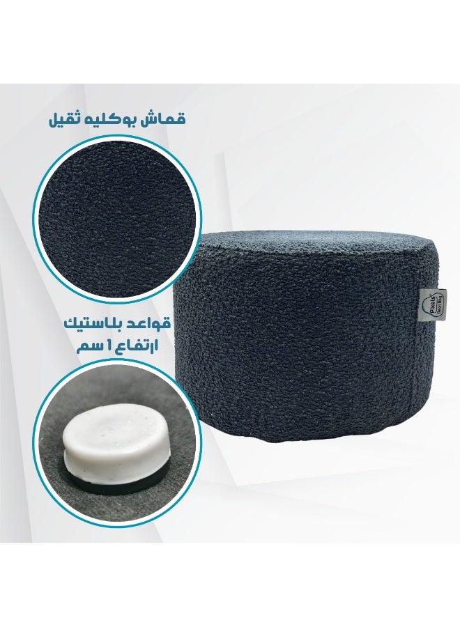 بكسل بين باج مقعد عثماني دائري قماش بوكليه من بكسل بين باج، لغرفة المعيشة وغرفة النوم - Image 3
