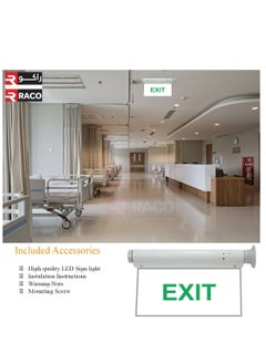 RACO RR Escape LED Sign Emergency Exit Light with Battery Backup, Acrylic Clear Panel Exit Sign Exit Light - pzsku/ZB958178D4201F79FA45AZ/45/_/1684390093/78f1df46-c749-41da-8c5e-43ee86a0f43e