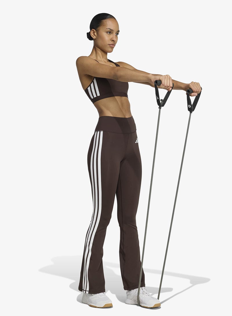 Adidas Optimé Essentials 3-Stripes Flared Leggings - Image 5