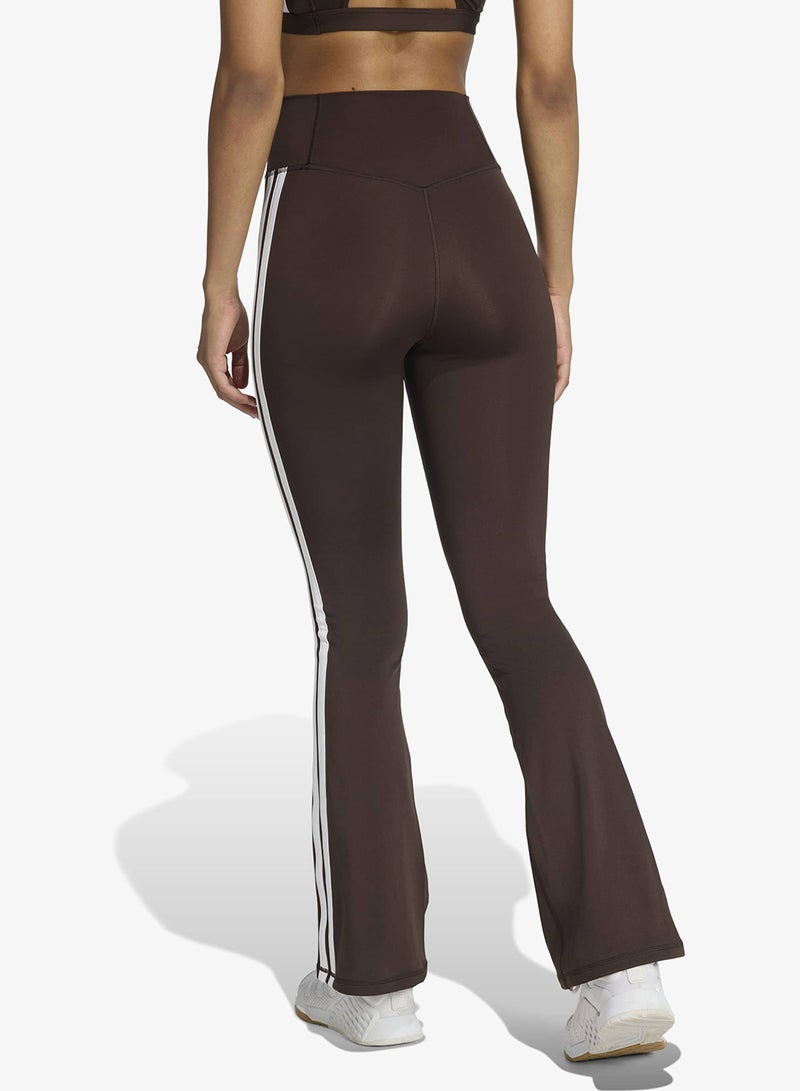 Adidas Optimé Essentials 3-Stripes Flared Leggings - Image 2