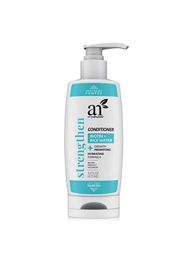 artnaturals Rice Water + Biotin Conditioner (16 Fl Oz / 473Ml) Sulfate Free Dual Bottle Made With Banana Quinoa And Coconut To Promote Strength Shine And Growth  - Image 2