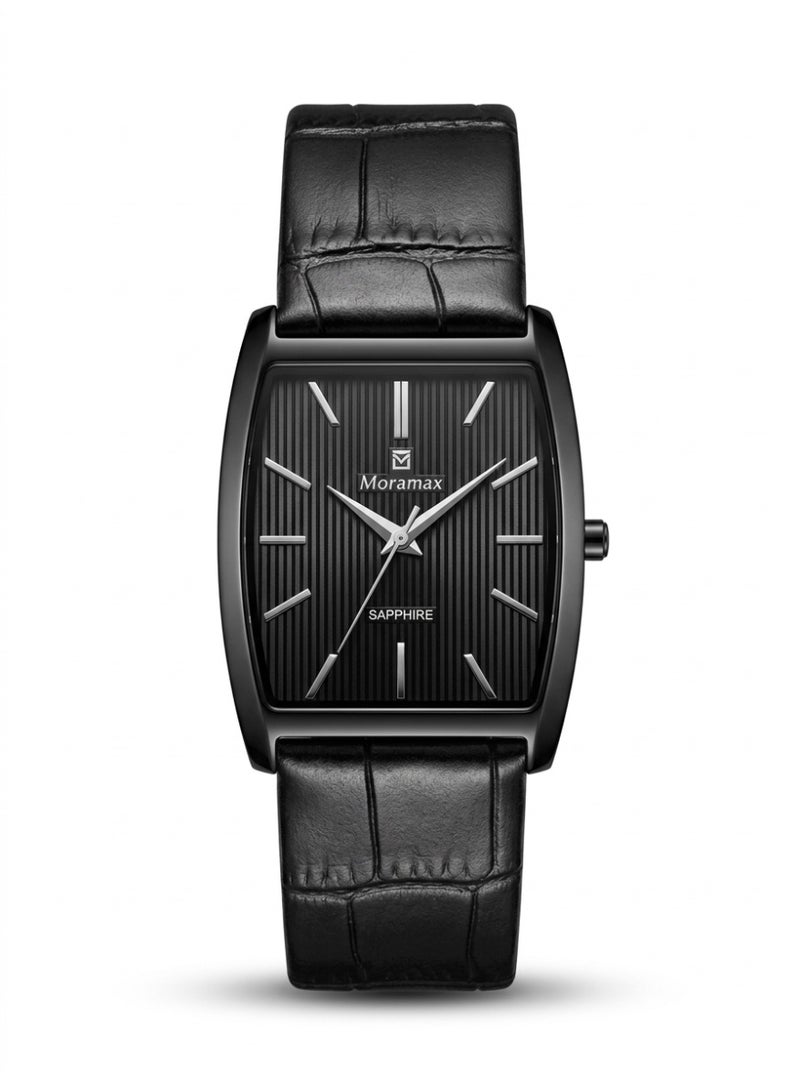 Moramax Men’s premium leather strap watch - Image 2