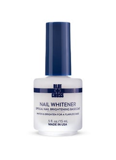 Blue Cross Blue Cross Nail Whitener, Professional Nail Care, Optical Nail Brightening Basecoat + Nail concealer with Vitamin E, Lemon + Lime Extracts, Made in USA, 15mL/0.5fl oz  - Image 1