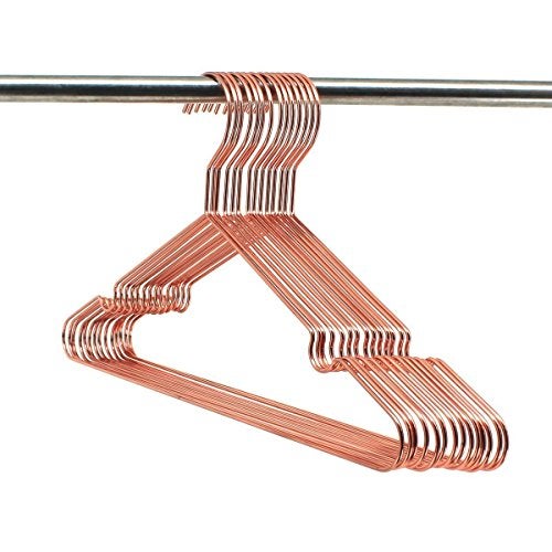 Koobay 10Pack Koobay 13" Children Rose Copper Gold Shiny Metal Wire Top Clothes Hangers for Shirts Coat Storage & Display - Image 1