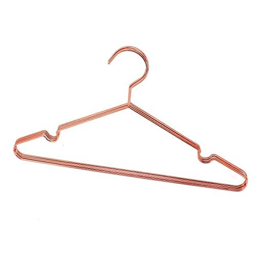 Koobay 10Pack Koobay 13" Children Rose Copper Gold Shiny Metal Wire Top Clothes Hangers for Shirts Coat Storage & Display - Image 2