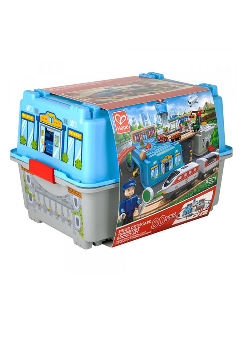 Hape - Hape Super Cityscape Transport Bucket Set - Image 1