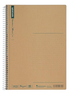 مارومان Maruman SPIRAL Note BASIC 6.26 x 8.31 بوصة (A5)، شبكة نقطية 5 مم، 80 ورقة (N007ES)، أبيض  - Image 1