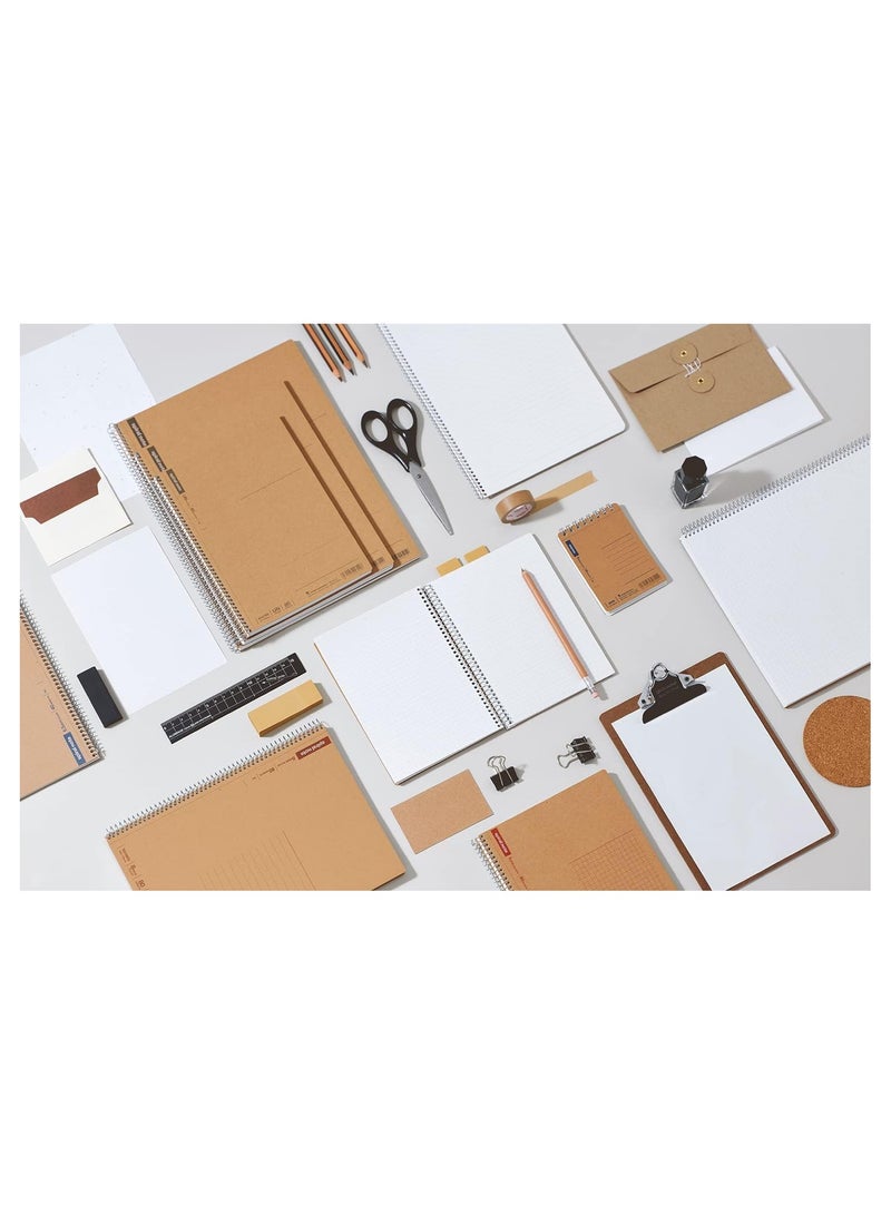 Maruman Maruman SPIRAL NOTE BASIC 6.26 x 8.31 inches (A5), 5mm dot grid, 80 Sheets (N007ES),White  - Image 3