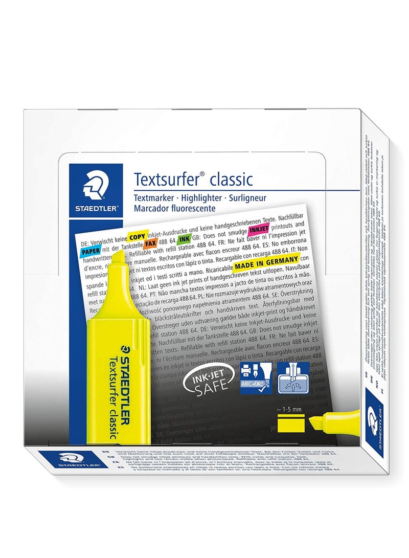 STAEDTLER 10-Piece Textsurfer Highlighter Yellow - Image 2