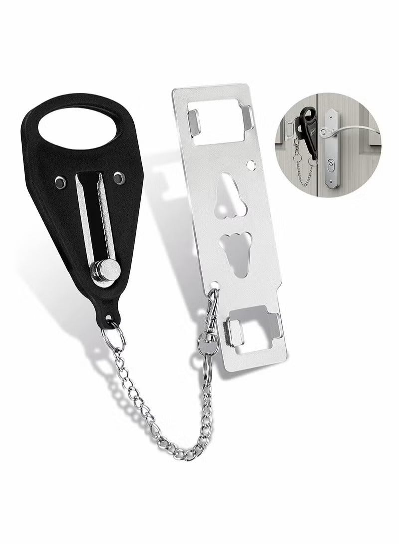 Portable Door Lock, Travel Door Locker Latch Traveling Extra Locks - Image 1