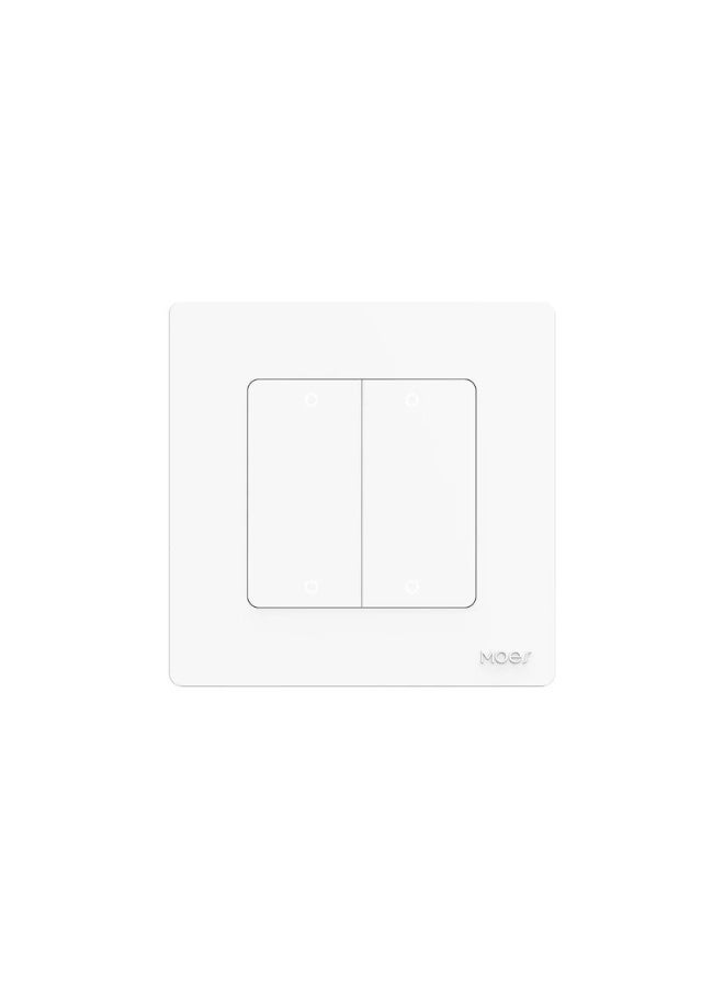 MOES Zigbee Push Ring Scene Switch – 4 Gang (White) | Wireless Smart Scene Controller, Tuya/Smart Life Compatible, Requires Zigbee Hub, Reverse Switch Function, LED Star Ring Button - Image 1