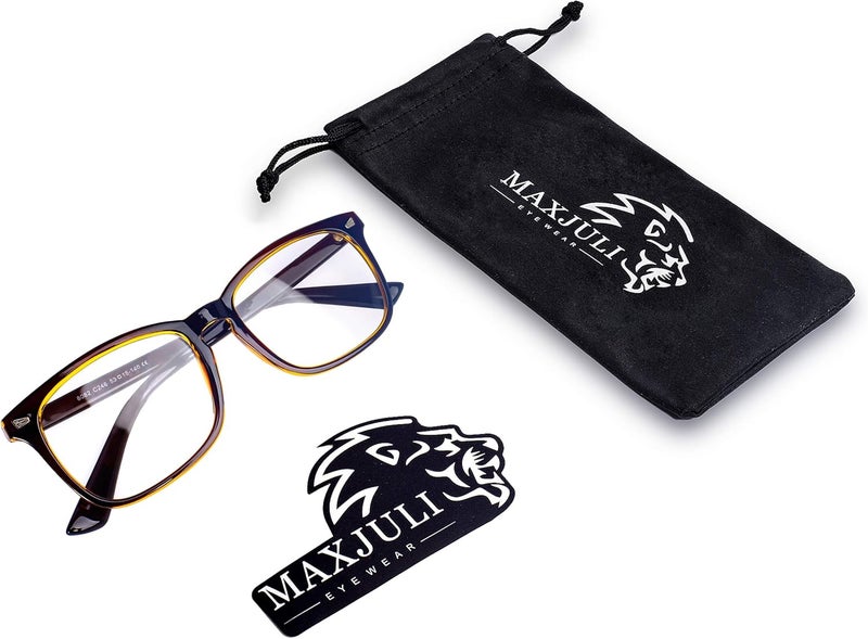 MAXJULI Blue Light Blocking Glasses,Computer Reading/Gaming/TV/Phones Glasses for Women Men(Brown) - Image 5
