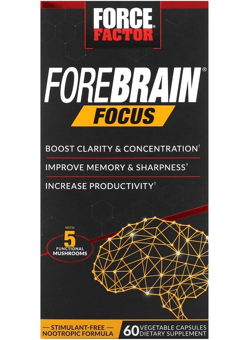 Force Factor Forebrain Focus 60 Vegetable Capsules
