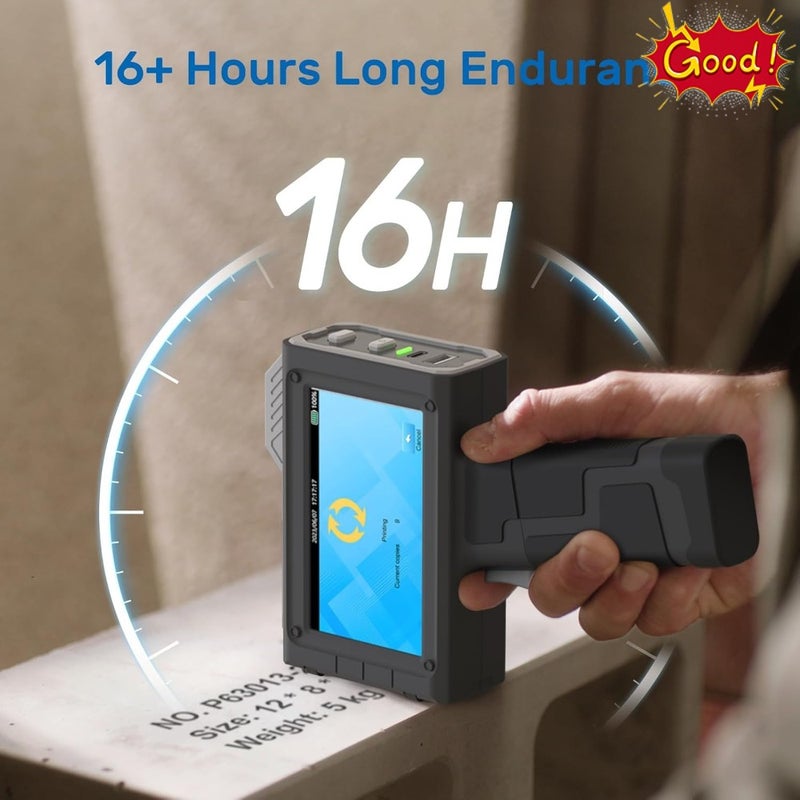 Printer BT-HH6205B Newly Upgraded with 16H Long Endurance 0.5Inch Use for Batch Number Date Code Logo Serial Number Barcode QR Code on Plastic Cardboard Wood Metal Clothes - Image 3