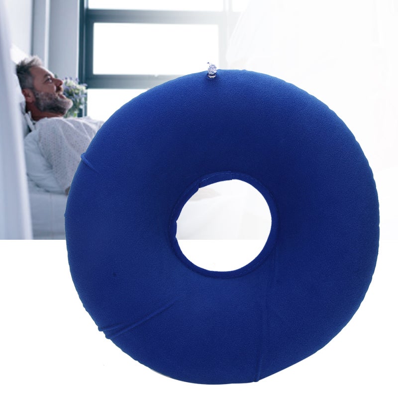 Anti Bedsore Cushion Round Shape Breathable Inflatable Cushion for Bedridden Patient (Blue) - Image 5