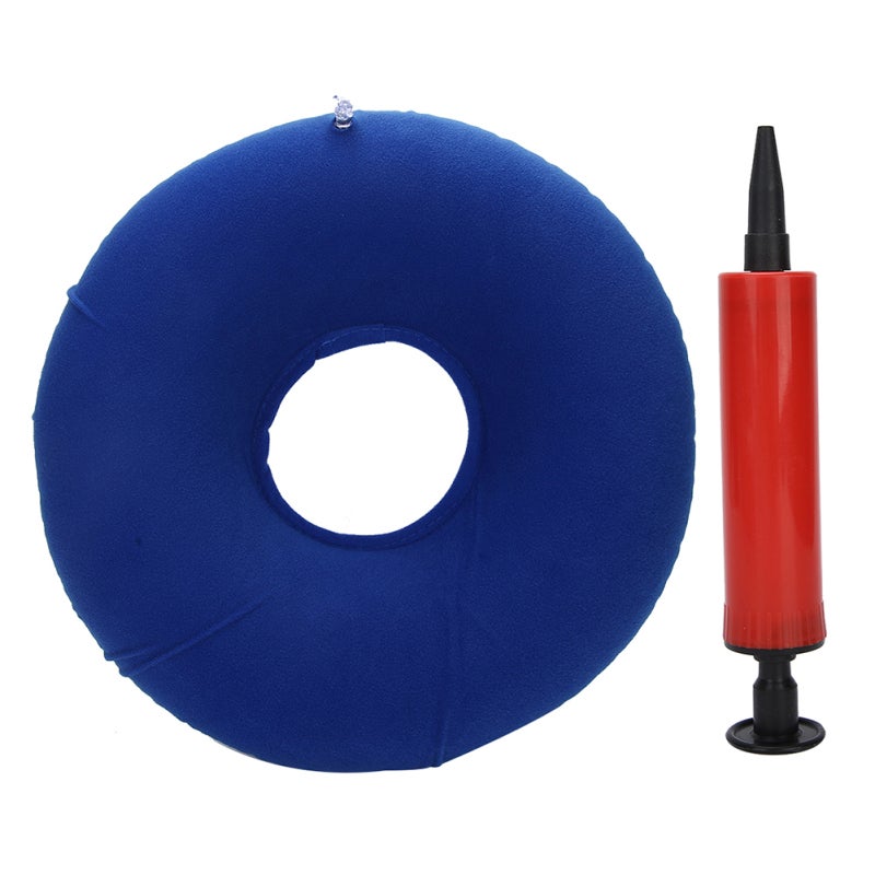 Anti Bedsore Cushion Round Shape Breathable Inflatable Cushion for Bedridden Patient (Blue) - Image 2
