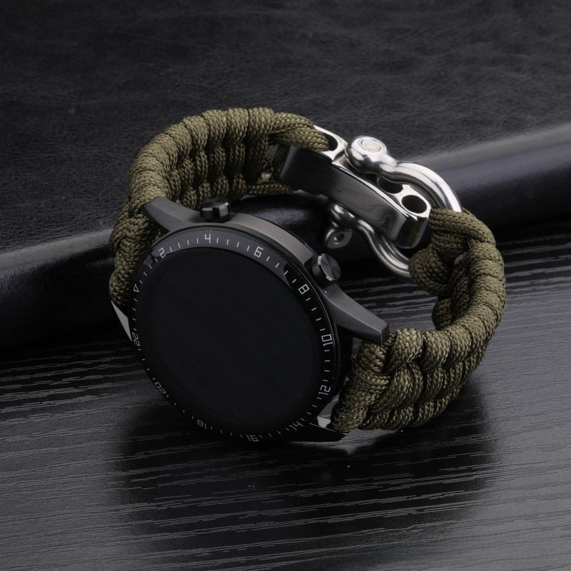 Generic Nylon Sport Strap for Apple Watch 38/42/40/44mm Army Green (with Connector) 