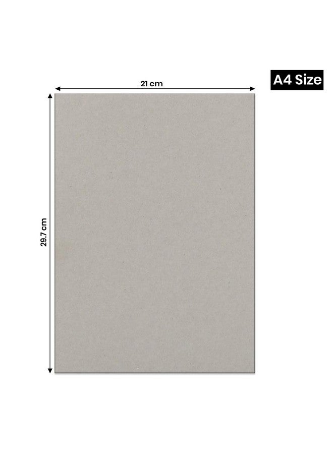 Lakeer A4 Size Grey Board Cardstock Paper Board 2mm Thickness Pack of 5 Pcs - Image 3