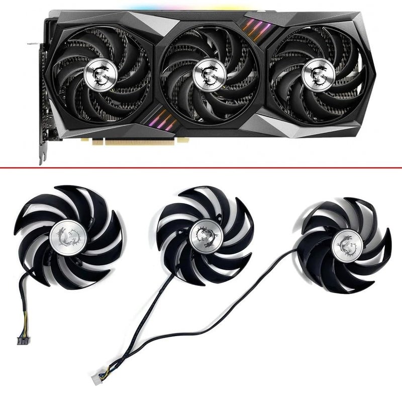 90MM Video Card Cooler Fan GPU for MSI GeForce RTX 3060 3070 3080 3090 3060Ti 3070TI for Gaming X Trio Graphics Laptop Parts(1pcs) - Image 2