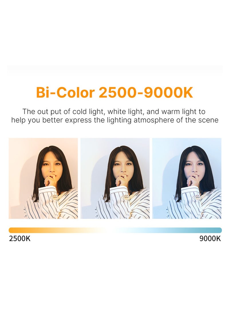 KASTWAVE RGB Video Light, LED Camera Light 360 ° Full Color Portable Vlog Photography Lighting Rechargeable 2500K-9500K Adjustable Cell Phone Ambient Fill Light Support Magnet Adsorption - Image 3