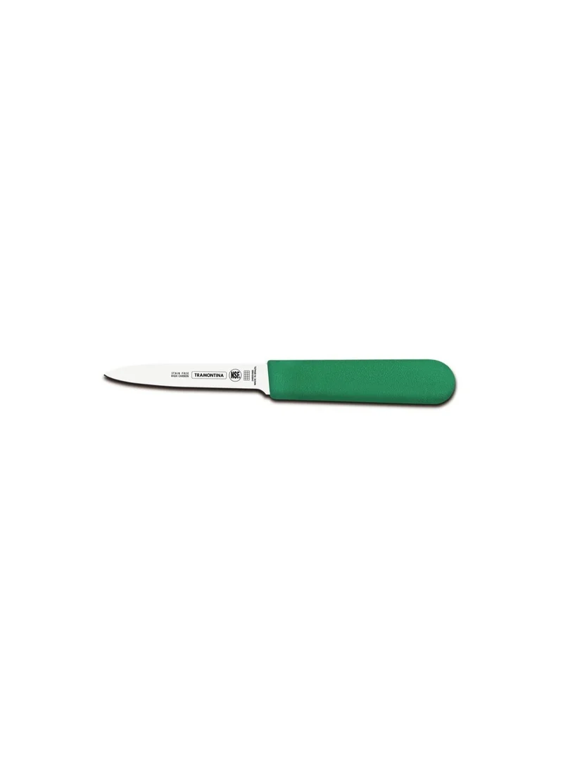 TRAMONTINA Tramontina Professional 4 Inches Paring Knife with Stainless Steel Blade and Green Polypropylene Handle with Antimicrobial Protection
