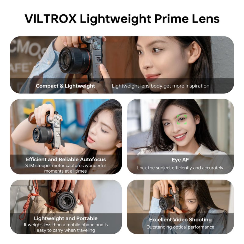 VILTROX 40mm F2.5 f/2.5 AF Lens for Sony E Mount, Wide-Angle Full-Frame Auto Focus Lens Compatible with Sony E-Mount Cameras Alpha a7cr a7cii a7c a6700 zv-e100 a6600 a6400 a7iv a7iii - Image 3