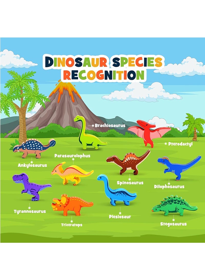 توبيتش ألعاب الديناصورات، ألعاب مونتيسوري خشبية للتكديس للأولاد والبنات من 3 إلى 8 سنوات، لعبة مسابقة التوازن للعائلة - Image 3