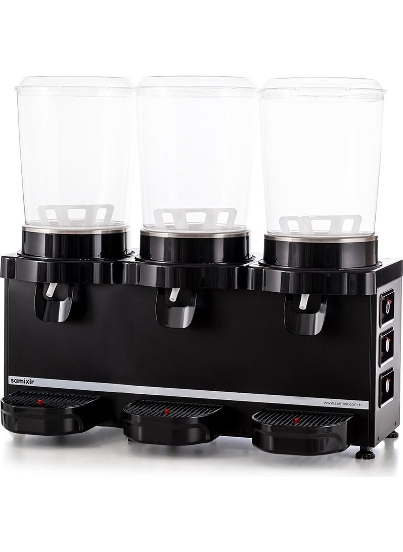 Eurofaz Samixir Triple Panoramic Analog 30 Lt Refrigerated Beverage Machine MMM30-AB  - Image 3