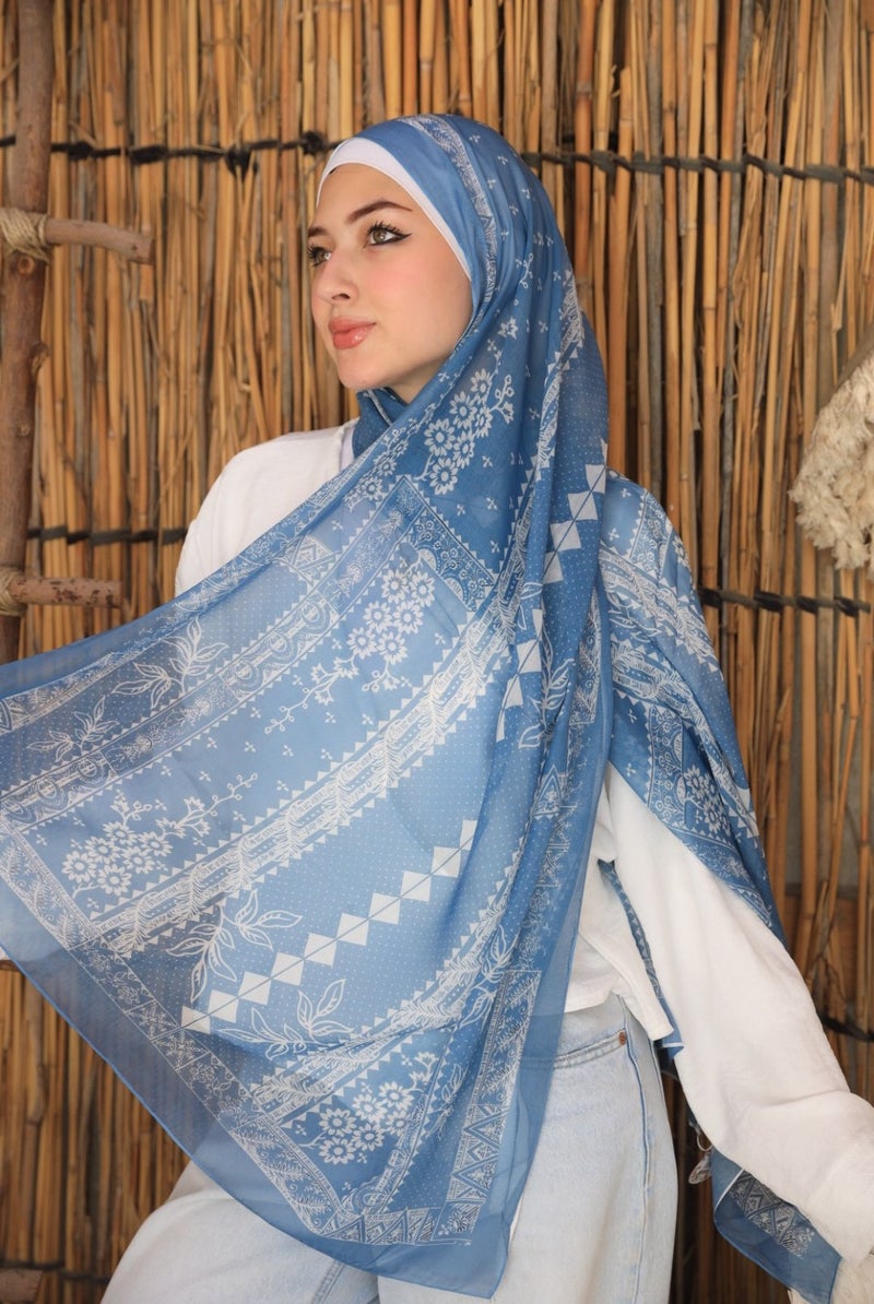 Luxury Linen Islamic Hijab Scarf for Women– Elegant Design for Daily Wear & Special Occasions – Size 200 × 75 cm