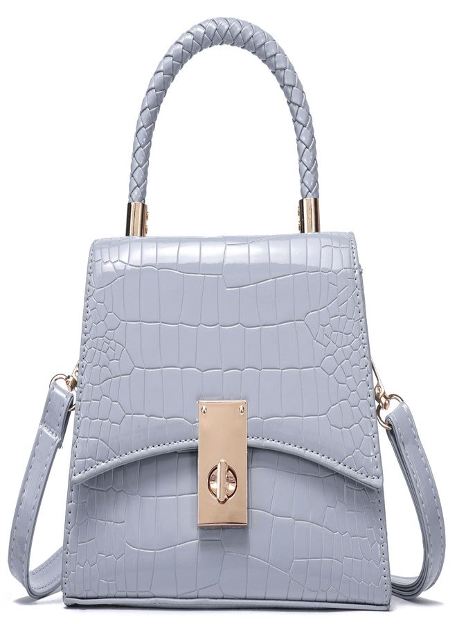 JHVYF Women Small Crossbody Bags Shoulder Bag Classic Satchel Handbags Ladies Cute Purses Satchels bag mini purse for women, 1 Silvery, 8.2 inches x 3.1 inches x 5.5 inches - Image 1
