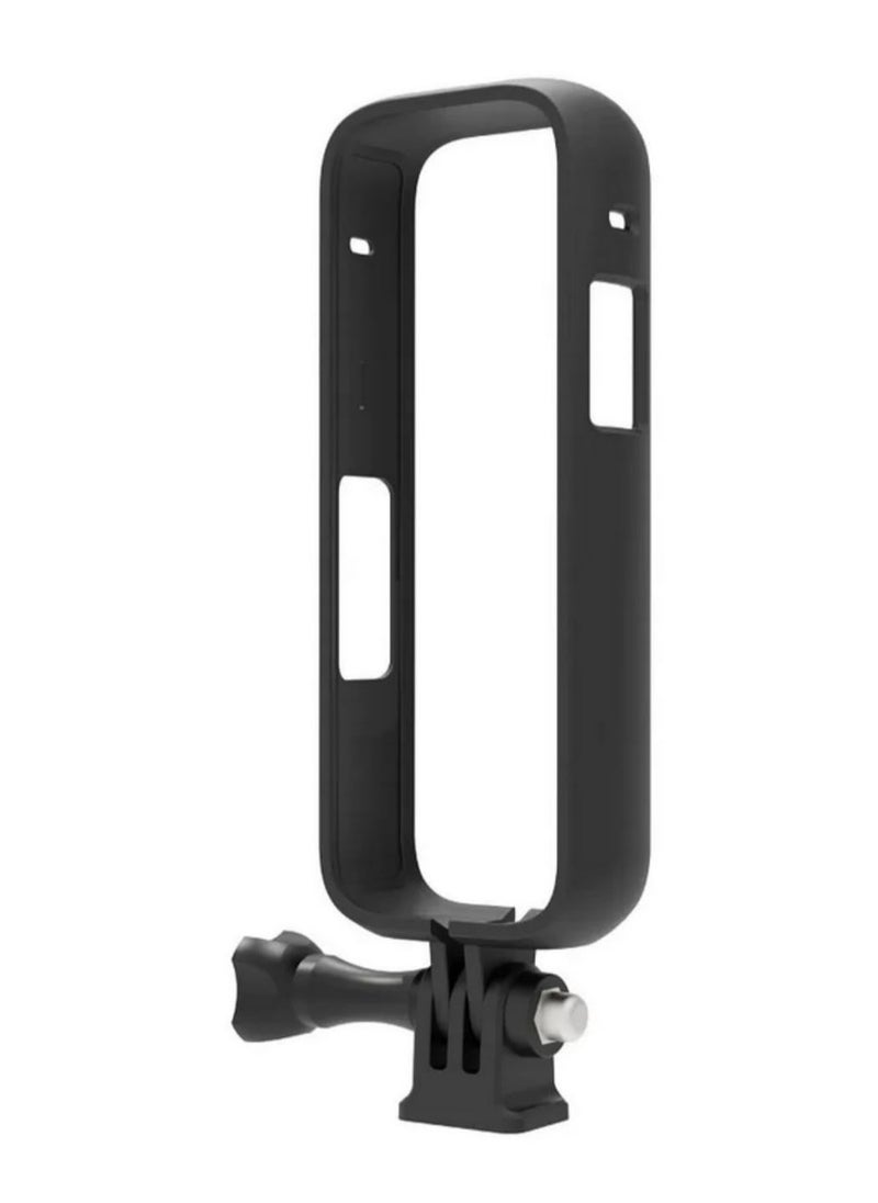 Generic For Insta360 X4 Protective Cover Plastic Frame Panoramic Cage Adapter Mount for Insta360 X4 Sports Camera Accessories Durable ABS Material Scratch Resistant Body and Lens Protection  - Image 1
