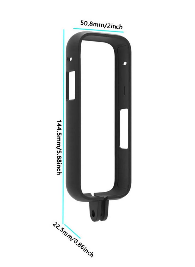 Generic For Insta360 X4 Protective Cover Plastic Frame Panoramic Cage Adapter Mount for Insta360 X4 Sports Camera Accessories Durable ABS Material Scratch Resistant Body and Lens Protection  - Image 2