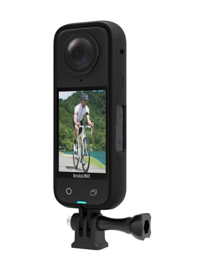 Generic For Insta360 X4 Protective Cover Plastic Frame Panoramic Cage Adapter Mount for Insta360 X4 Sports Camera Accessories Durable ABS Material Scratch Resistant Body and Lens Protection  - Image 4