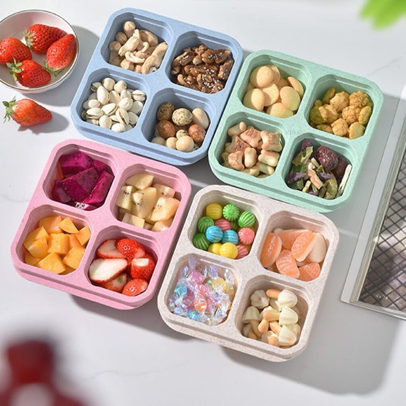 Xiran Lunch Box Fridge Storage Boxes Dry Fruits Containers for Storage Fridge Organiser Storage Containers for Kitchen Masala Box for Kitchen Lunch Box for Kids Adults Pack of 4 - Image 3