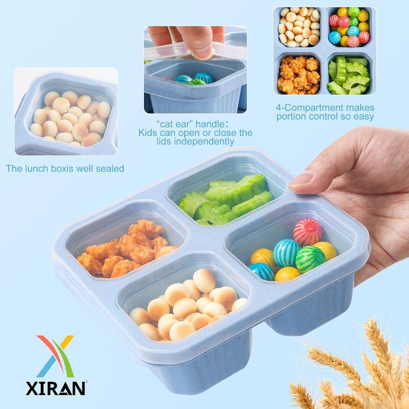 Xiran Lunch Box Fridge Storage Boxes Dry Fruits Containers for Storage Fridge Organiser Storage Containers for Kitchen Masala Box for Kitchen Lunch Box for Kids Adults Pack of 4 - Image 2