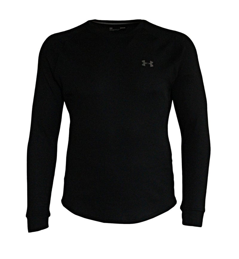 Under Armour Men's UA Waffle Crew Long Sleeve SM Black - Image 2