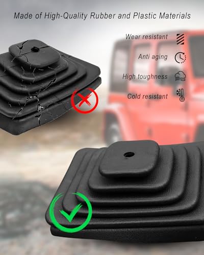 Vaticas Shifter Boot and Retainer Bezel Kit Replace 53000056 52078558 Fit for Jeep Wrangler TJ 1997 1998 1999 2000 2001 2002 2003 2004 - Image 4