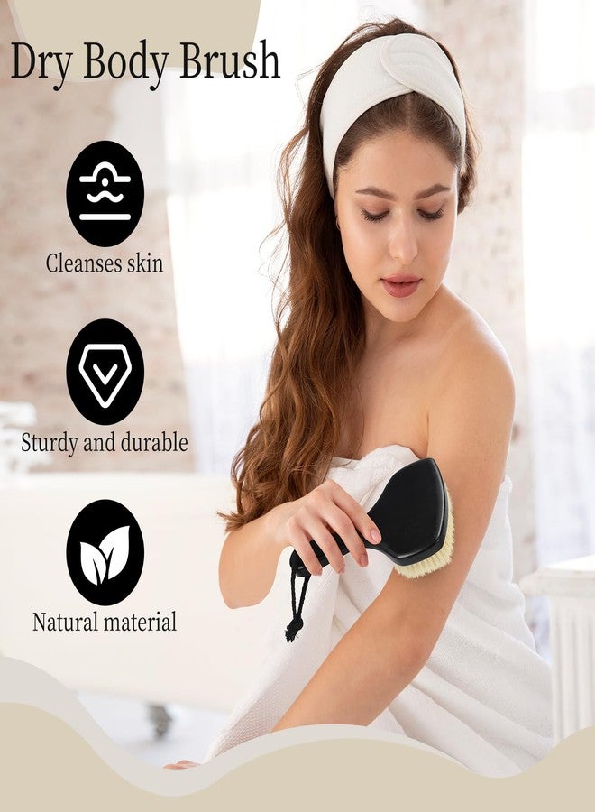 DEBETOOL Dry Brushing Body Brush for Exfoliating - Natural Boar Bristle Lymphatic Drainage Brush for Body Care, Removes Flaky Skin & Improves Blood Circulation - Image 2