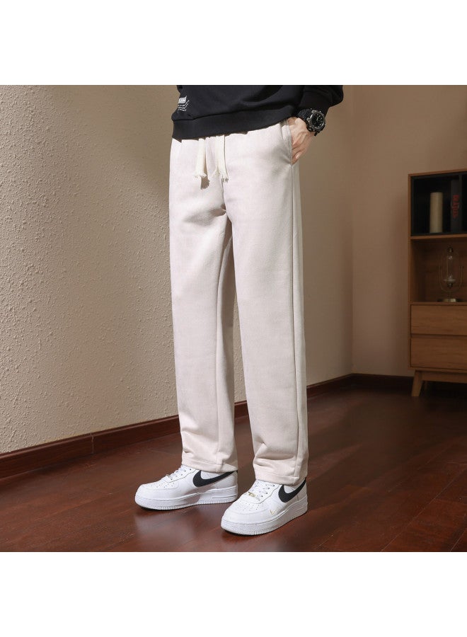 ROMON Suede-like Fleece】men's Casual Pants, Windproof Trousers, Versatile Straight-leg Pants, Fashionable Men's Casual Trousers - Image 4