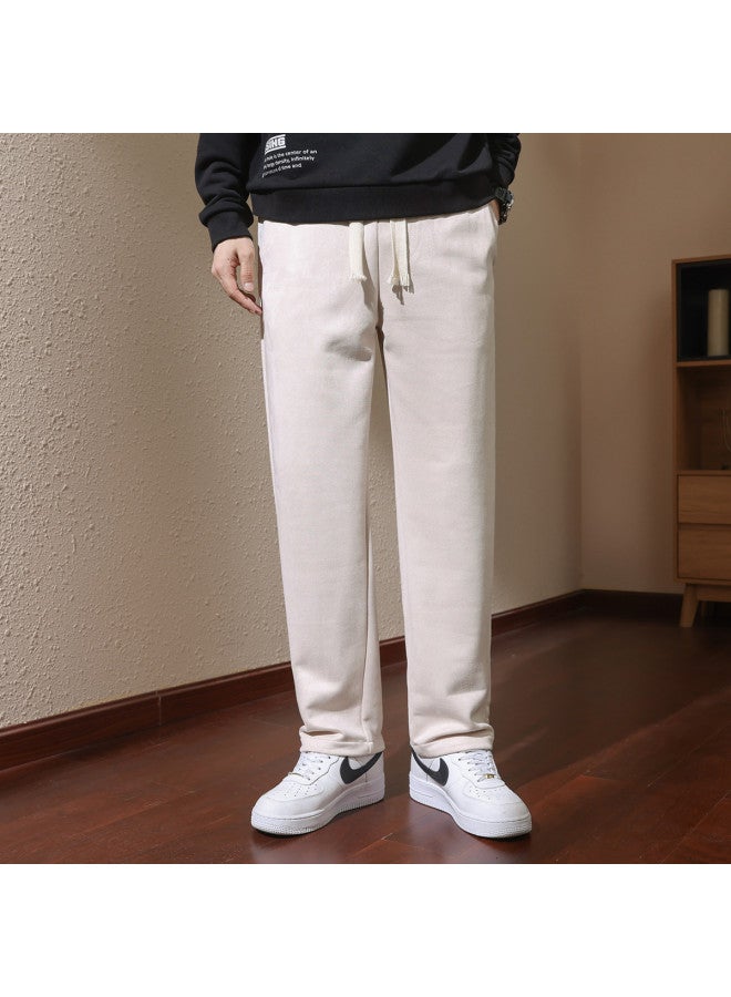 ROMON Suede-like Fleece】men's Casual Pants, Windproof Trousers, Versatile Straight-leg Pants, Fashionable Men's Casual Trousers - Image 3