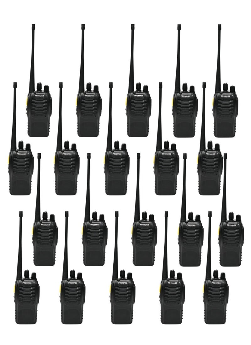 PROMAGE Promage Connect PC-WT710 Portable Radio Station Twenty Pack, Compact And Lightweight Design, 1500 mAh Battery, Hands-free, For Outdoor Activities And Industrial Communication |  20 pack  - Image 1